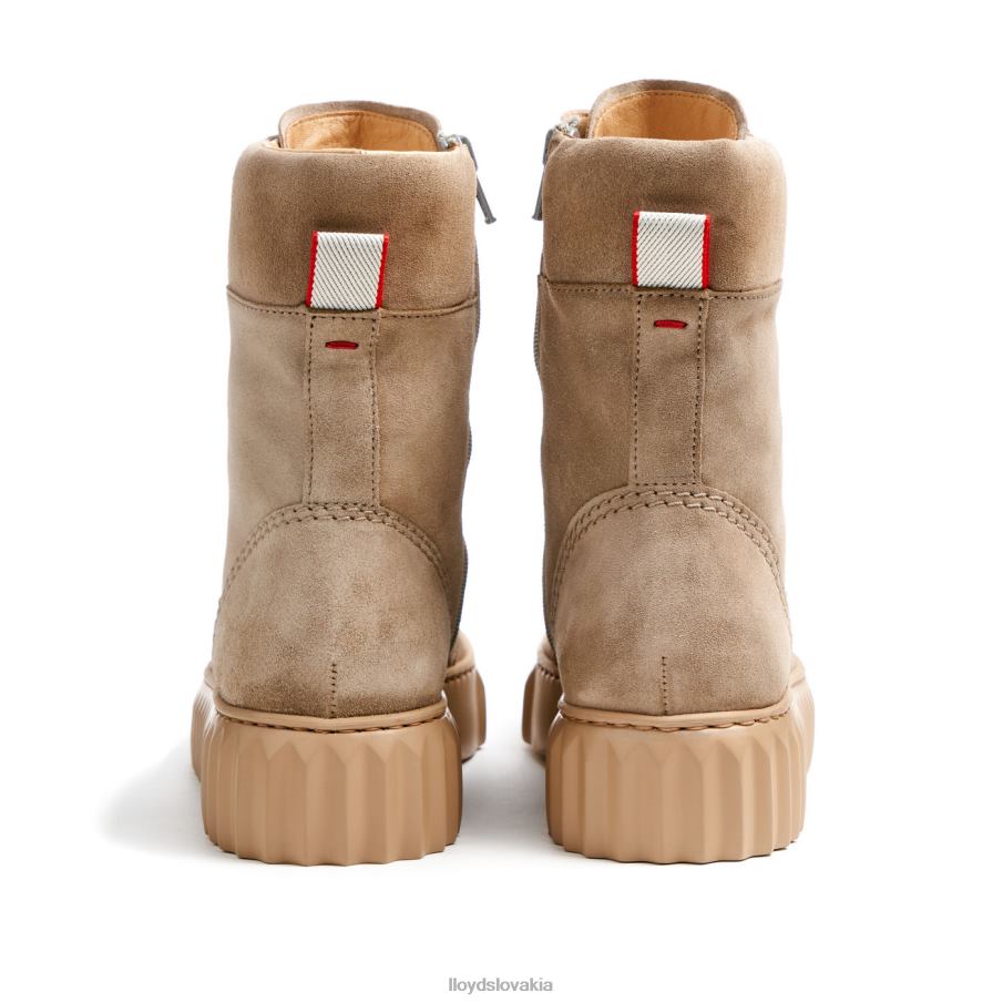 LLOYD hrubé kožené členkové topánky ženy topánky béžová 6R0JN888