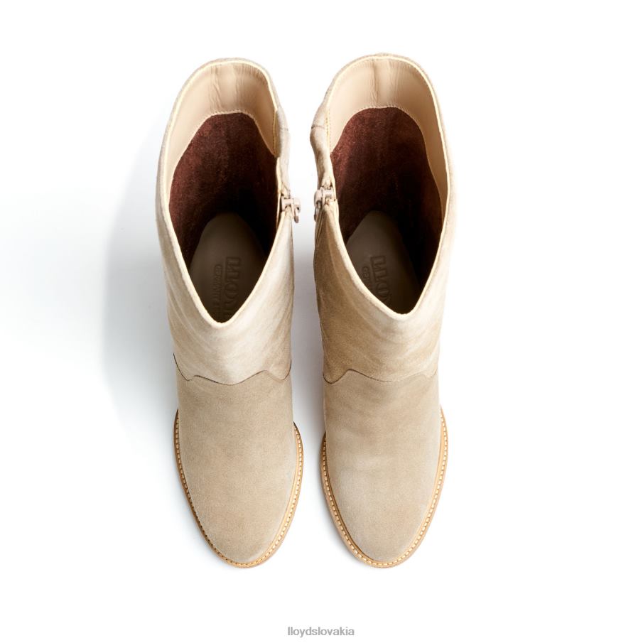 LLOYD hrubé kožené členkové topánky ženy topánky béžová 6R0JN891