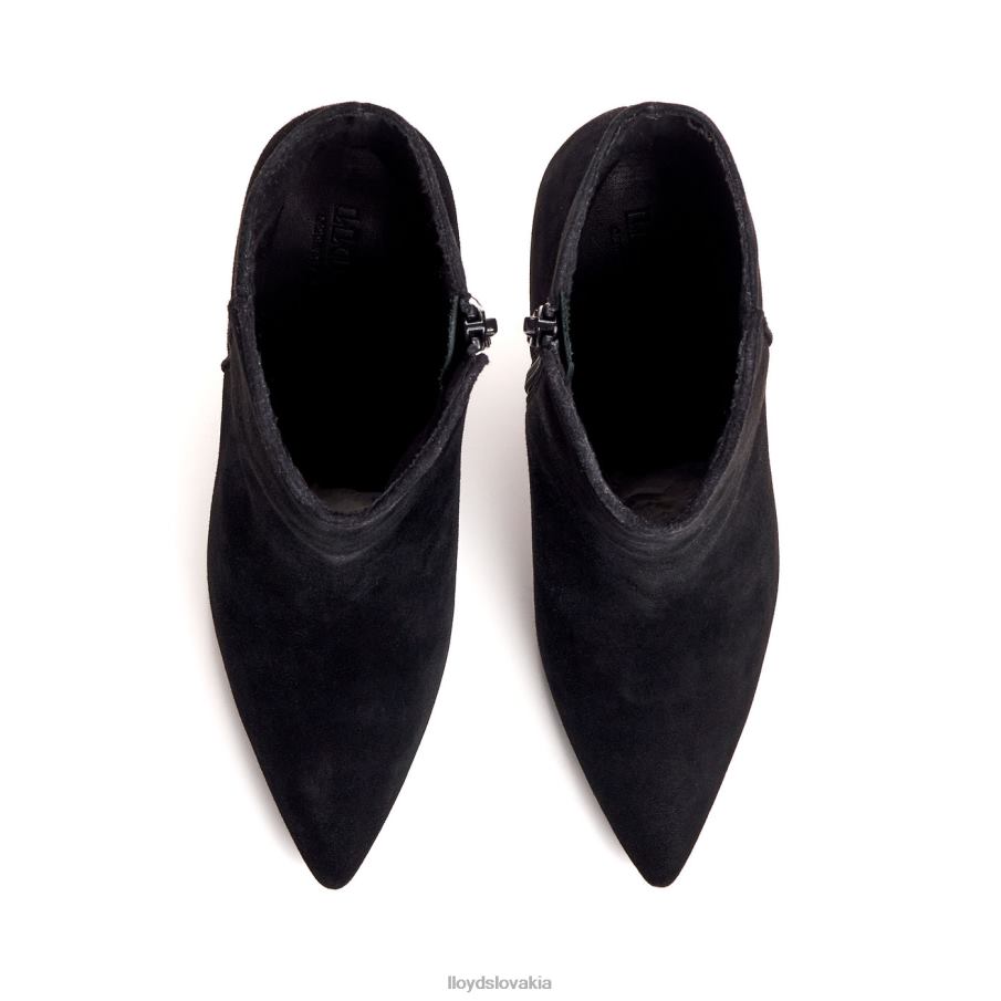 LLOYD hrubé kožené členkové topánky ženy topánky čierna 6R0JN879