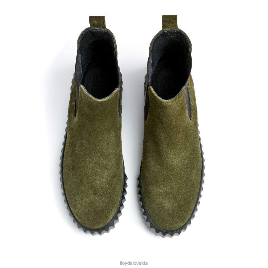 LLOYD hrubé kožené členkové topánky ženy topánky zelená 6R0JN883