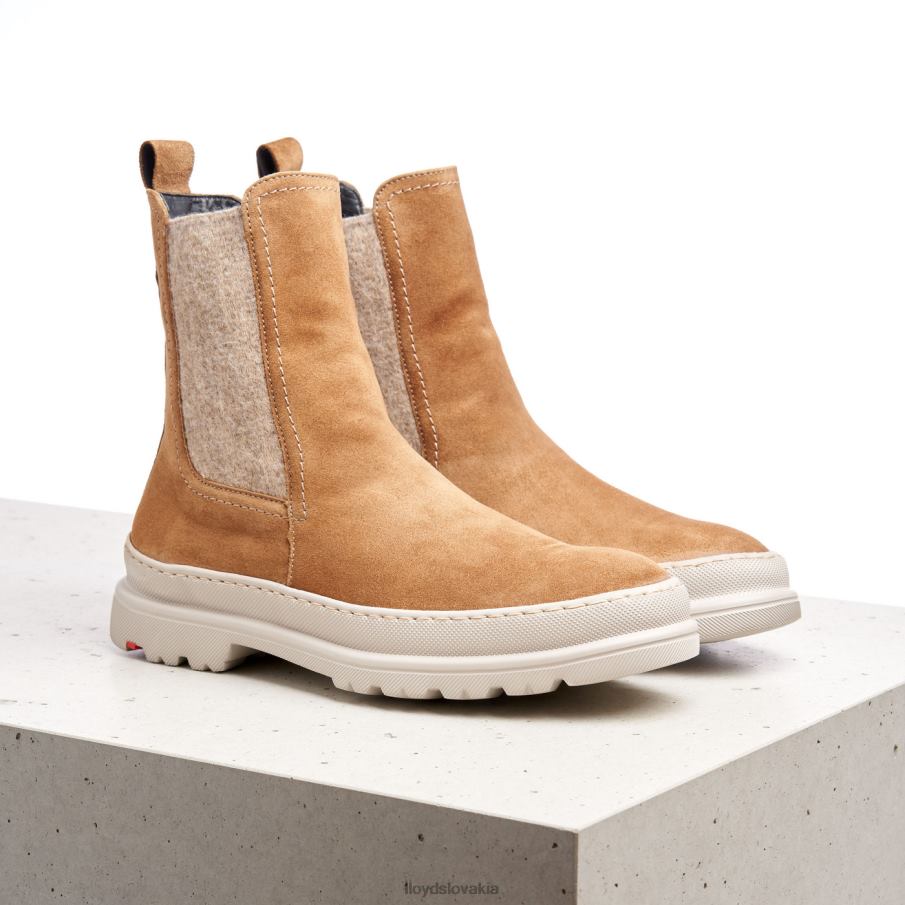 LLOYD hrubé kožené nazúvacie členkové čižmy ženy topánky hnedá 6R0JN925