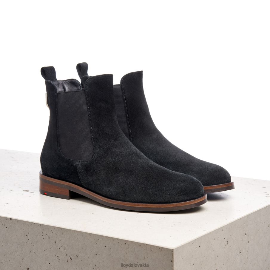 LLOYD hrubé kožené nazúvacie členkové čižmy ženy topánky čierna 6R0JN975