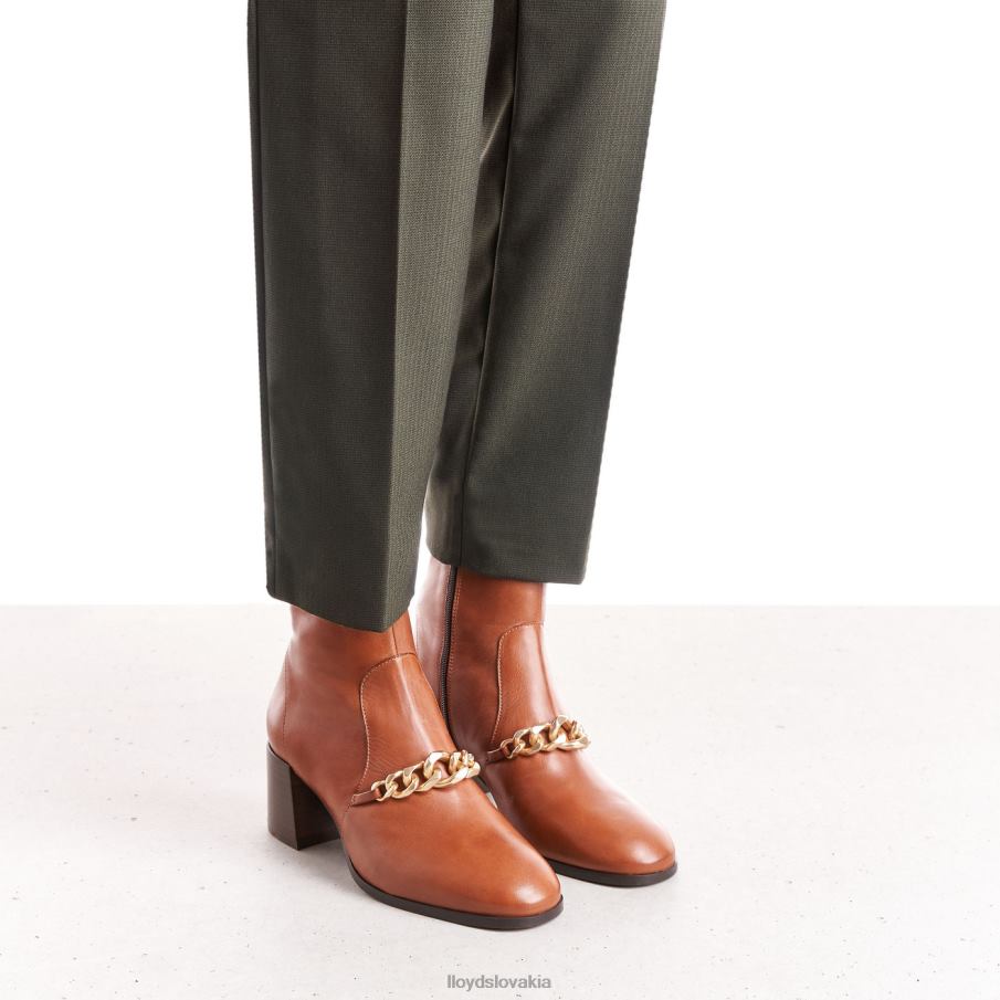 LLOYD kožené členkové čižmy ženy topánky hnedá 6R0JN985