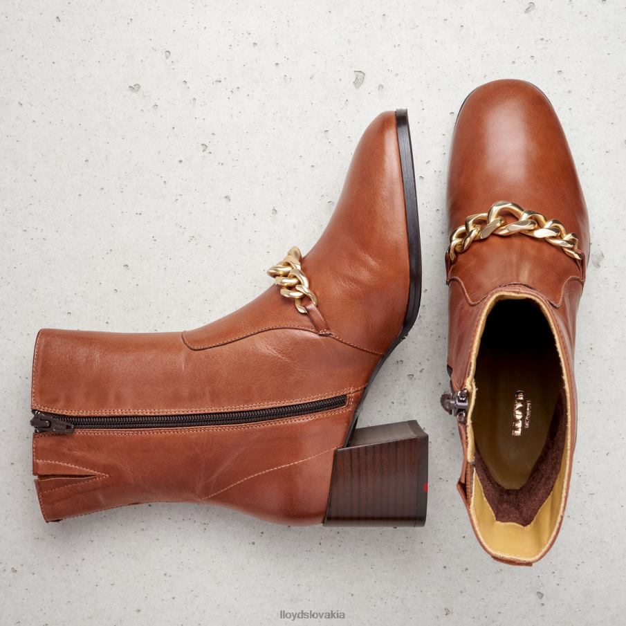 LLOYD kožené členkové čižmy ženy topánky hnedá 6R0JN985