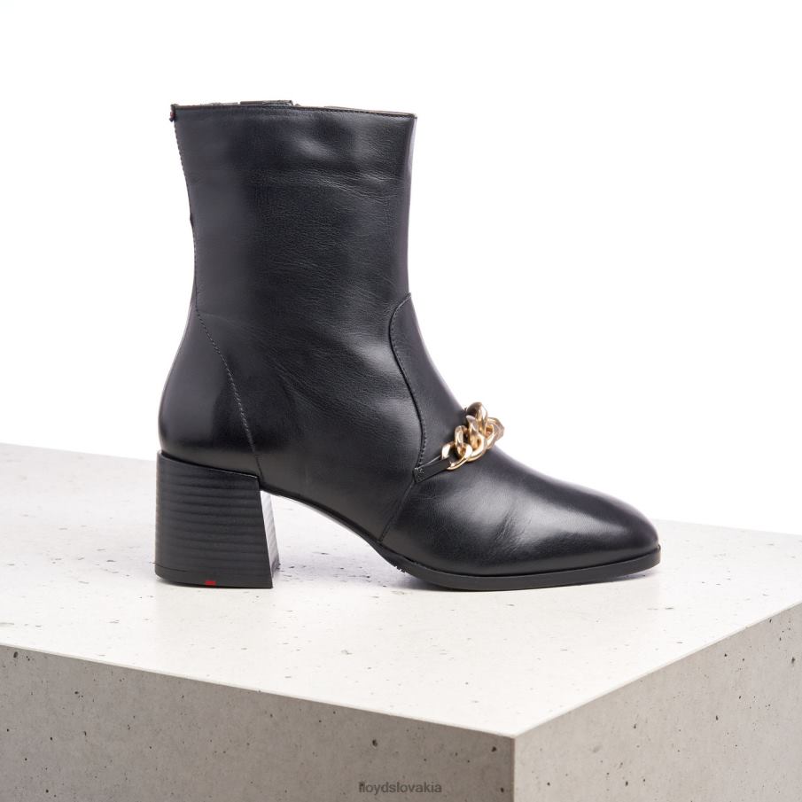 LLOYD kožené členkové čižmy ženy topánky čierna 6R0JN878