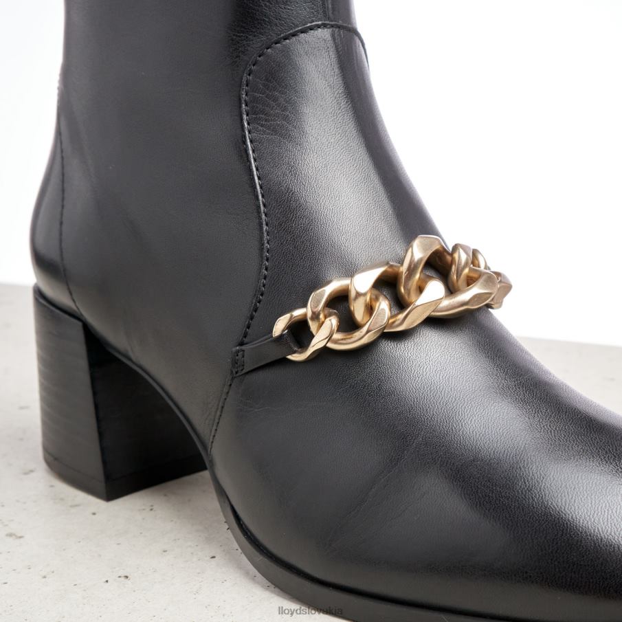 LLOYD kožené členkové čižmy ženy topánky čierna 6R0JN878