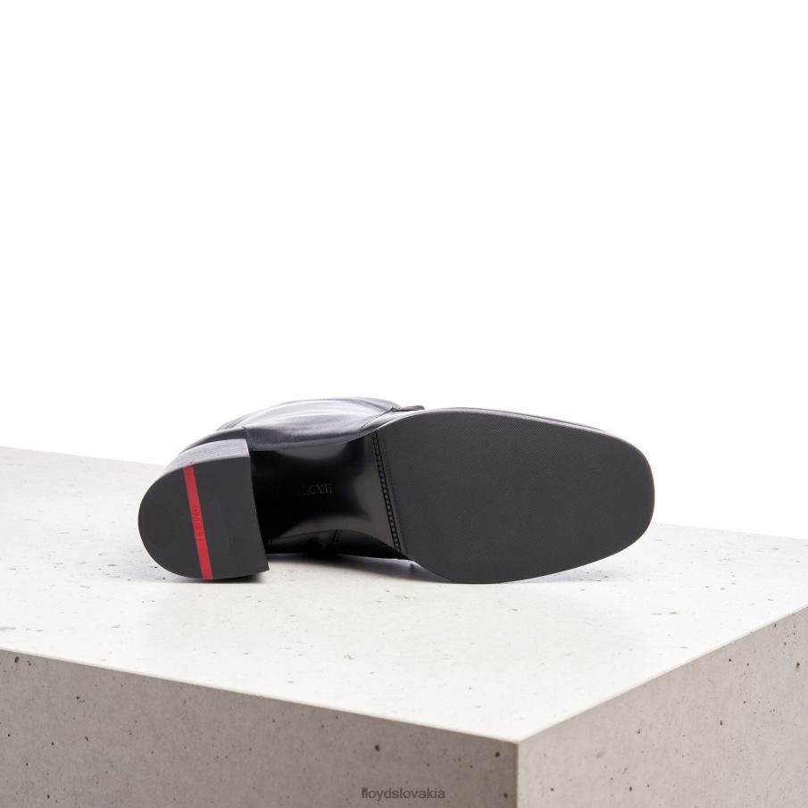 LLOYD kožené členkové čižmy ženy topánky čierna 6R0JN878