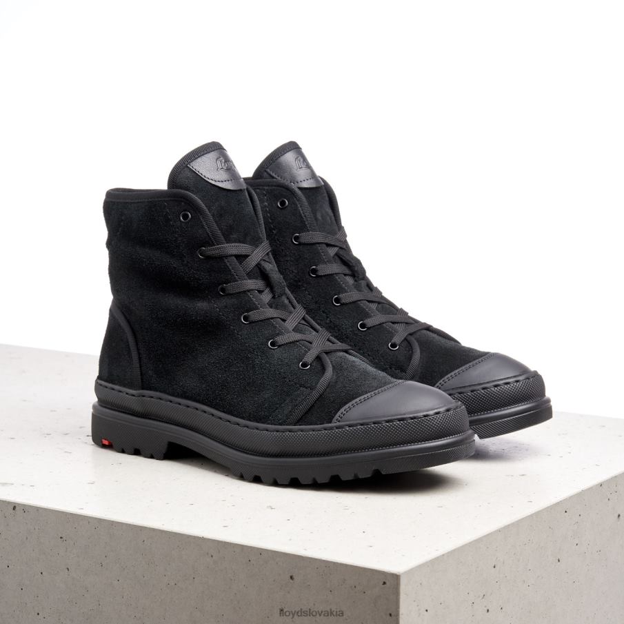 LLOYD kožené členkové čižmy so svetlou podrážkou ženy topánky čierna 6R0JN927