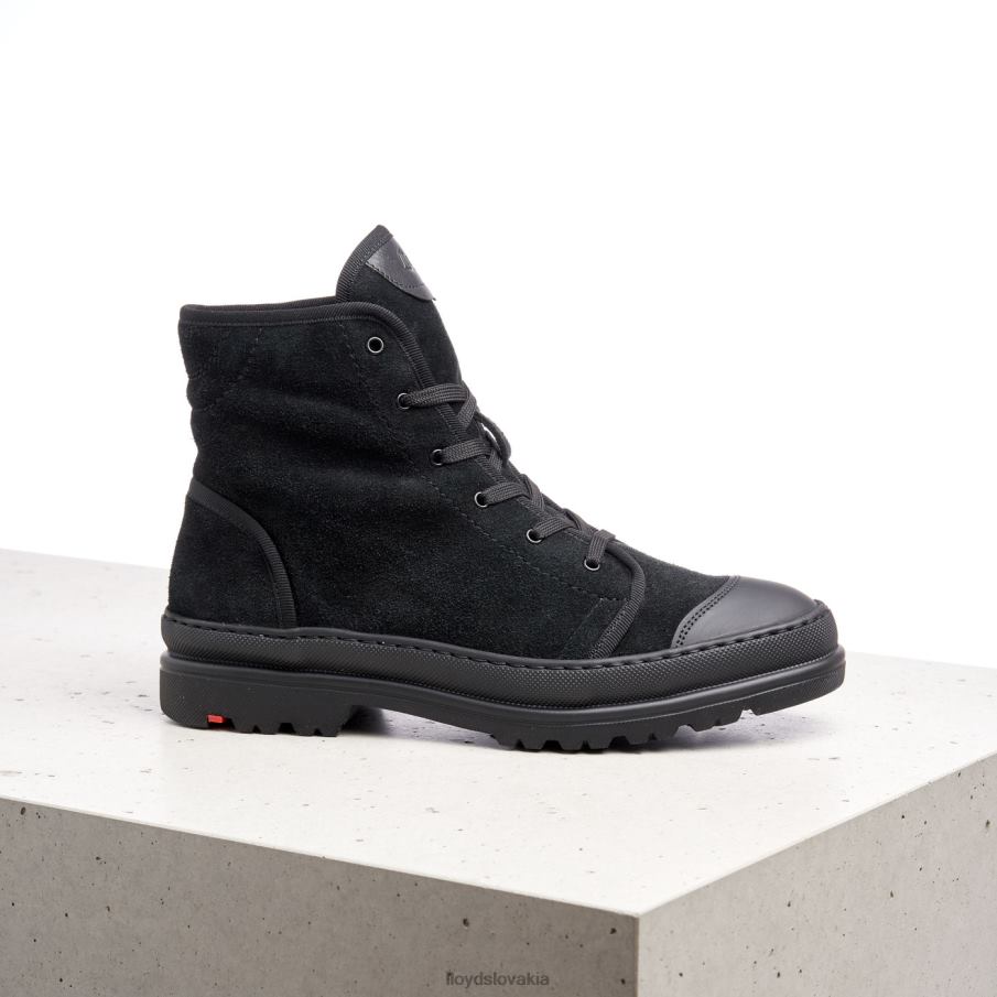 LLOYD kožené členkové čižmy so svetlou podrážkou ženy topánky čierna 6R0JN927