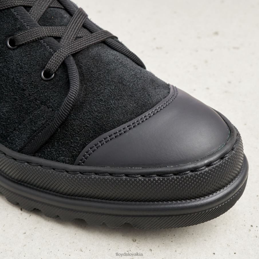 LLOYD kožené členkové čižmy so svetlou podrážkou ženy topánky čierna 6R0JN927