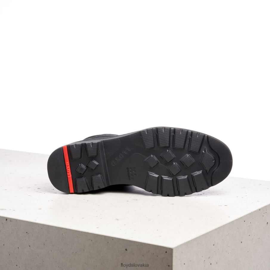 LLOYD kožené členkové čižmy so svetlou podrážkou ženy topánky čierna 6R0JN927