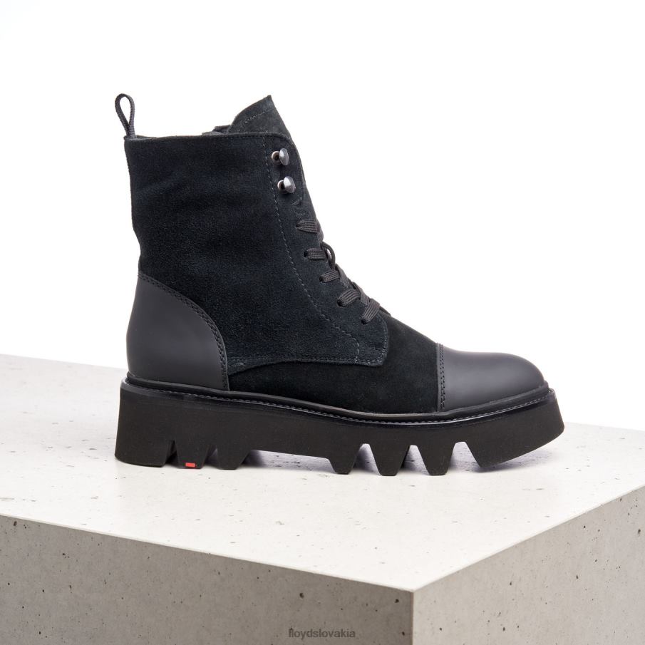 LLOYD kožené členkové čižmy so svetlou podrážkou ženy topánky čierna 6R0JN947