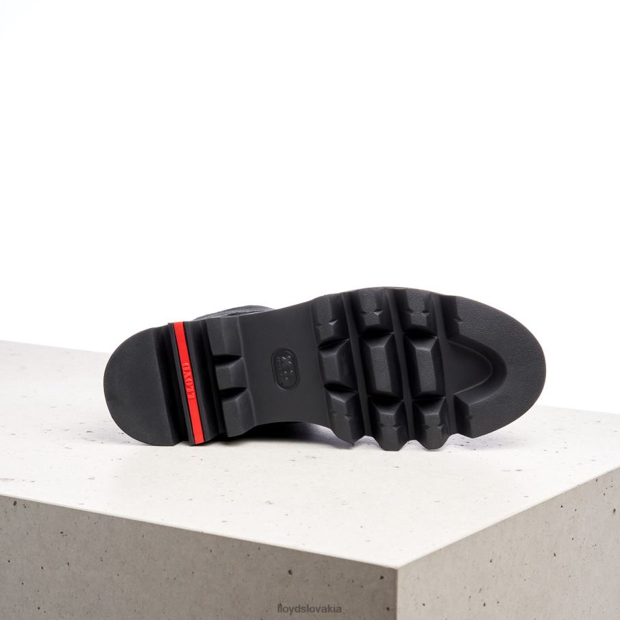 LLOYD kožené členkové čižmy so svetlou podrážkou ženy topánky čierna 6R0JN947