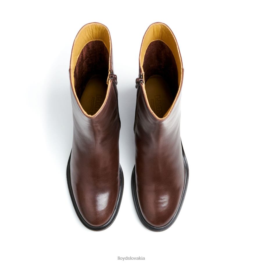 LLOYD módna kožená členková obuv ženy topánky hnedá 6R0JN886