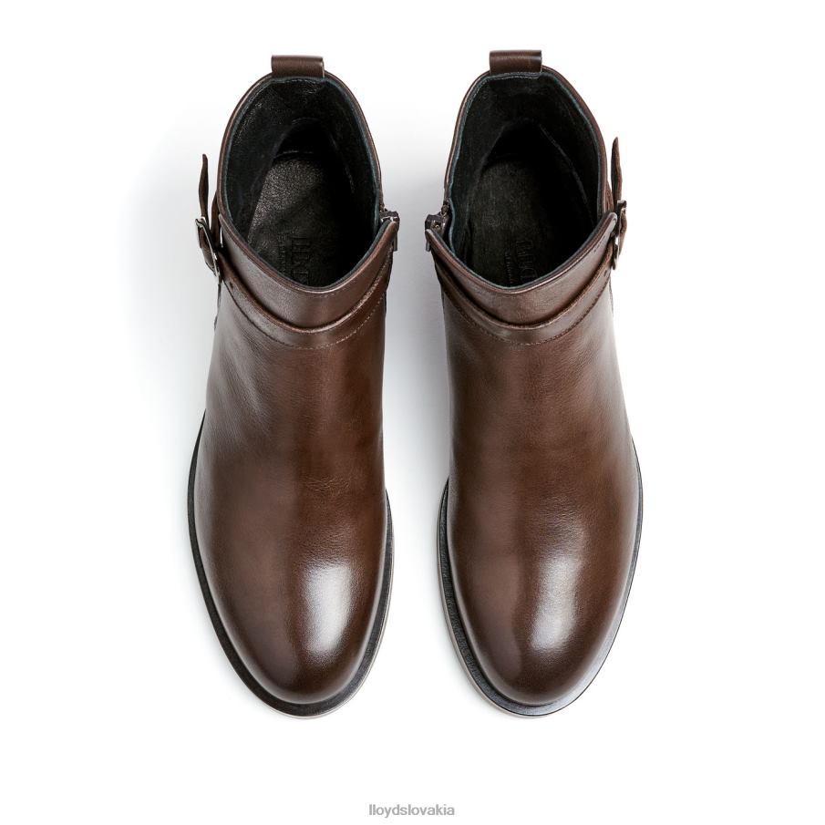 LLOYD módna kožená členková obuv ženy topánky hnedá 6R0JN899