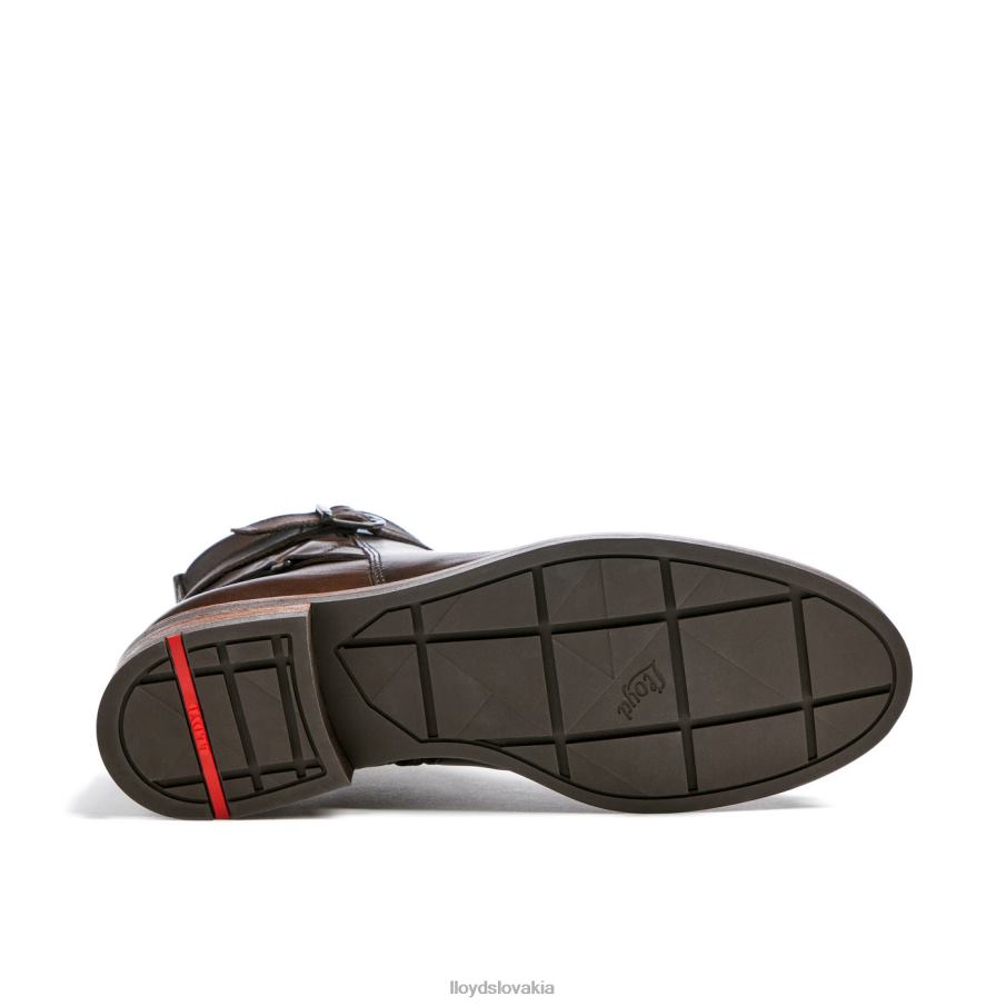 LLOYD módna kožená členková obuv ženy topánky hnedá 6R0JN899