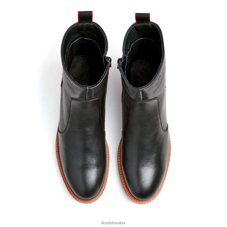 LLOYD módna kožená členková obuv ženy topánky čierna 6R0JN901