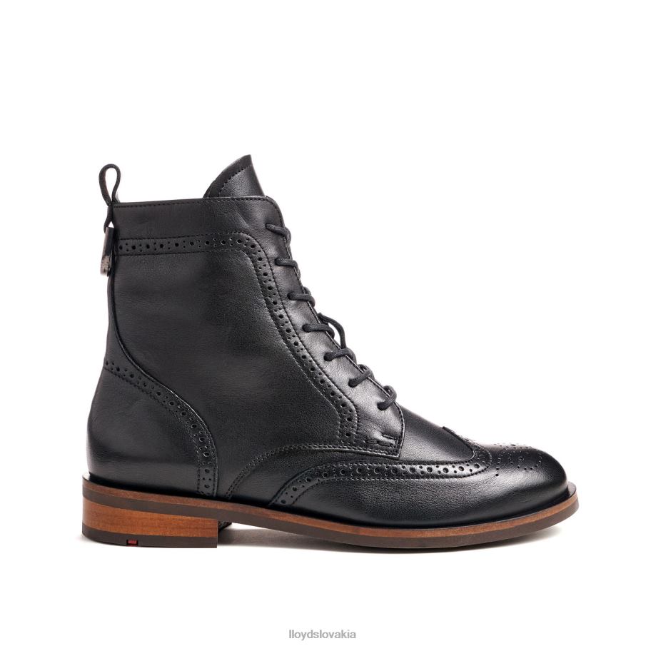 LLOYD módna kožená členková obuv ženy topánky čierna 6R0JN908