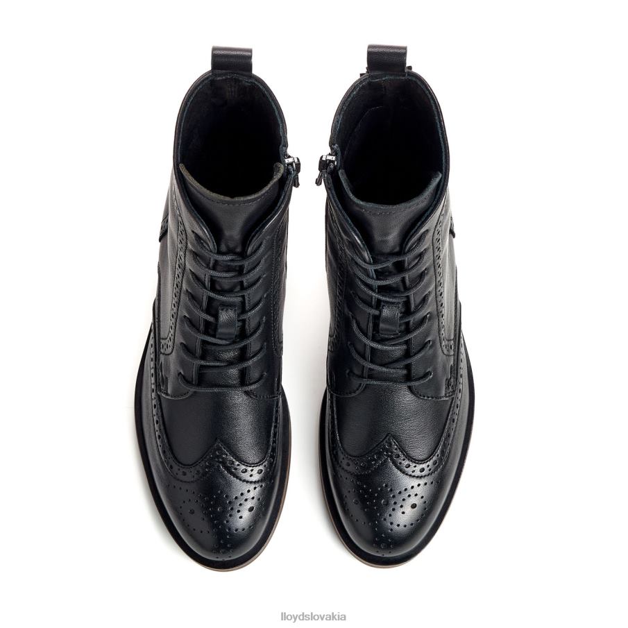 LLOYD módna kožená členková obuv ženy topánky čierna 6R0JN908