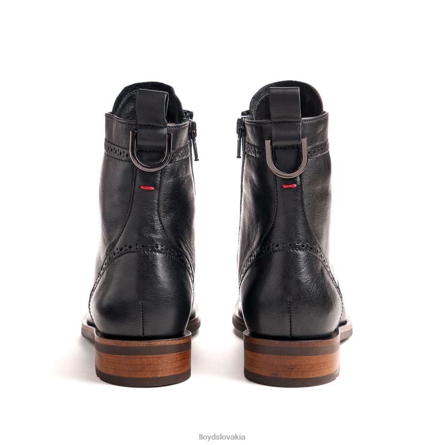 LLOYD módna kožená členková obuv ženy topánky čierna 6R0JN908