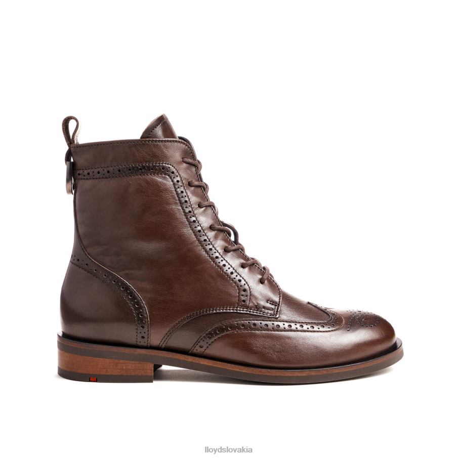 LLOYD módna členková obuv z hladkej kože ženy topánky hnedá 6R0JN877