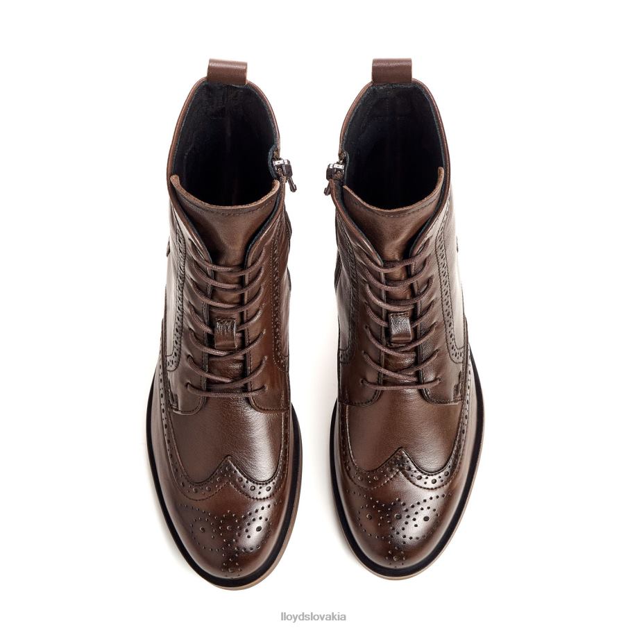 LLOYD módna členková obuv z hladkej kože ženy topánky hnedá 6R0JN877