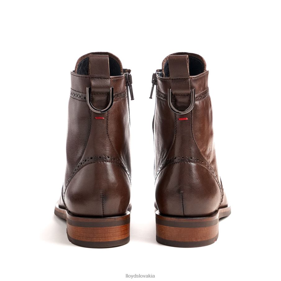 LLOYD módna členková obuv z hladkej kože ženy topánky hnedá 6R0JN877