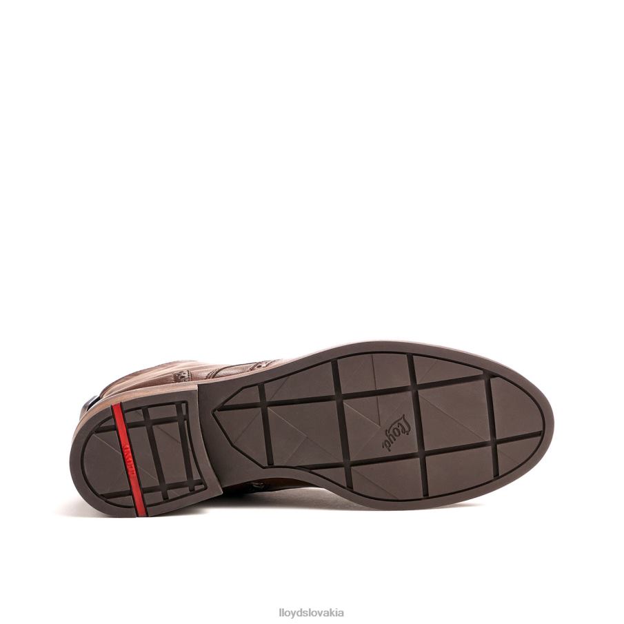 LLOYD módna členková obuv z hladkej kože ženy topánky hnedá 6R0JN877
