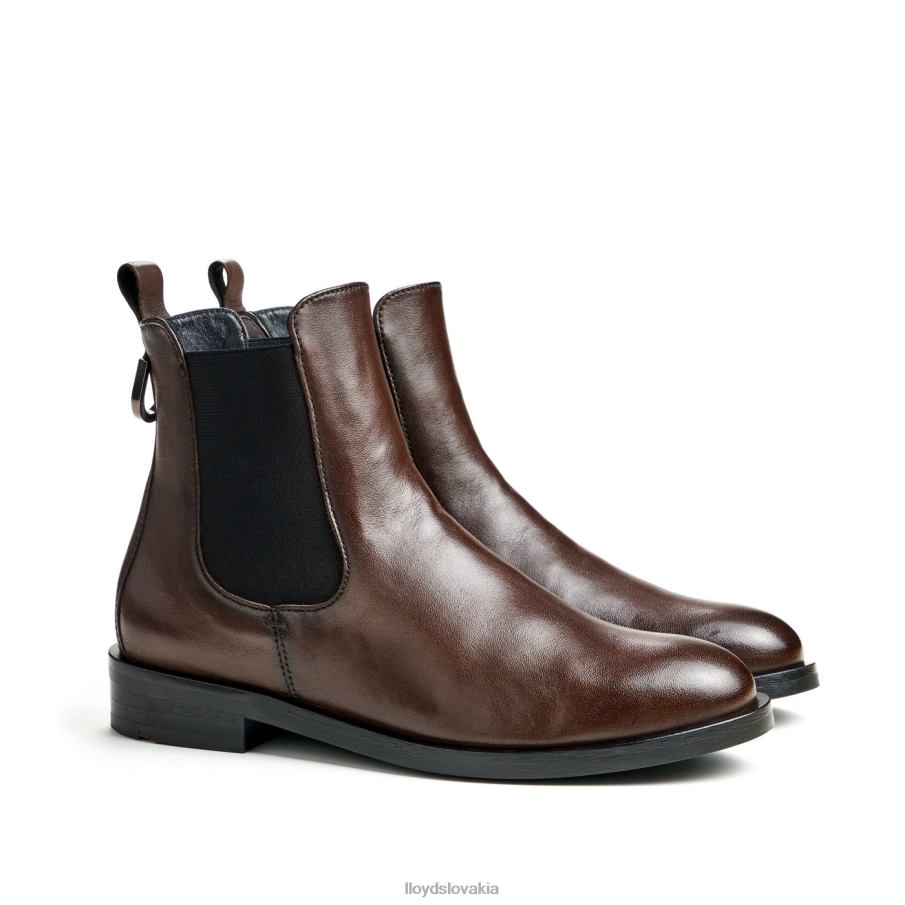 LLOYD módna členková obuv z hladkej kože ženy topánky hnedá 6R0JN897