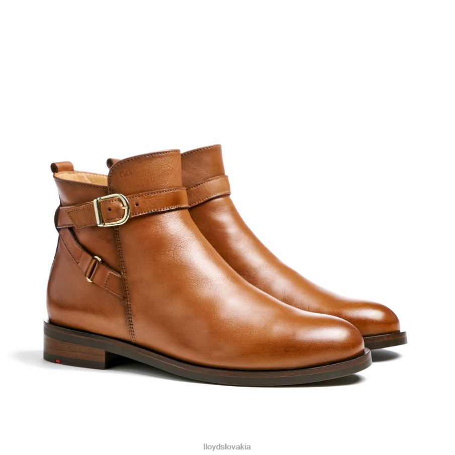 LLOYD módna členková obuv z hladkej kože ženy topánky hnedá 6R0JN900