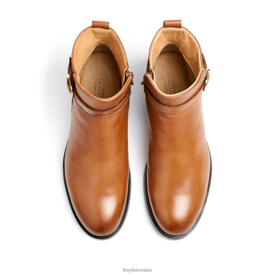 LLOYD módna členková obuv z hladkej kože ženy topánky hnedá 6R0JN900