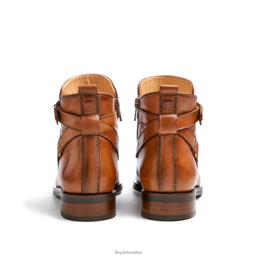 LLOYD módna členková obuv z hladkej kože ženy topánky hnedá 6R0JN900