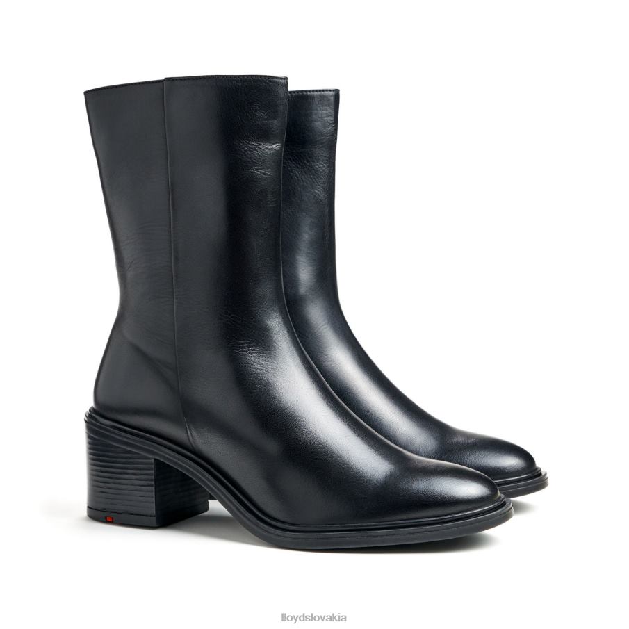 LLOYD módna členková obuv z hladkej kože ženy topánky čierna 6R0JN885