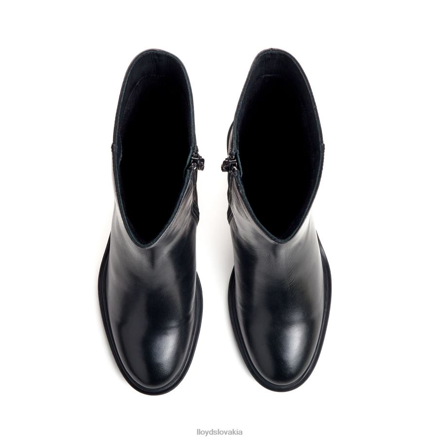 LLOYD módna členková obuv z hladkej kože ženy topánky čierna 6R0JN885