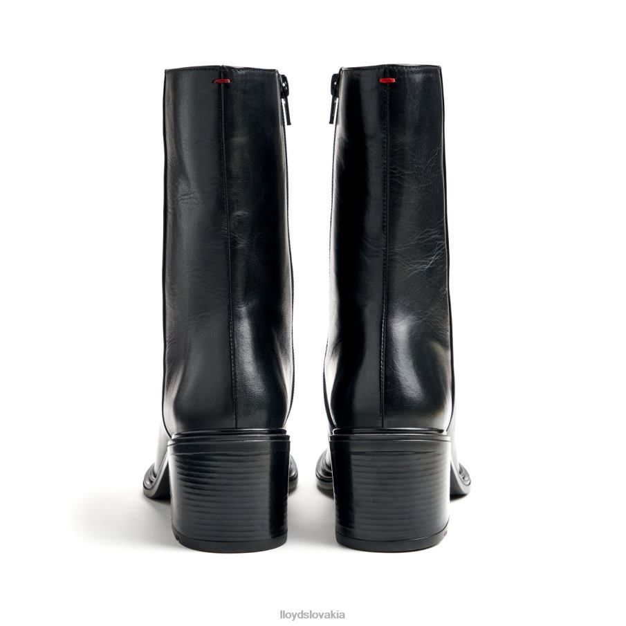 LLOYD módna členková obuv z hladkej kože ženy topánky čierna 6R0JN885