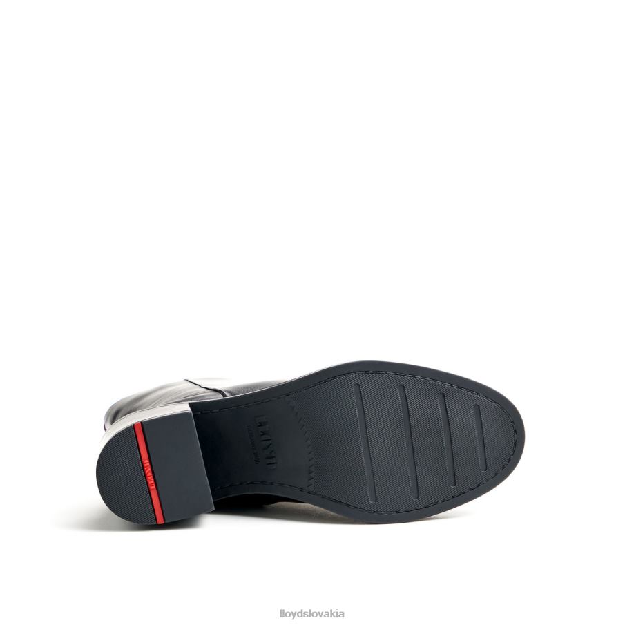 LLOYD módna členková obuv z hladkej kože ženy topánky čierna 6R0JN885