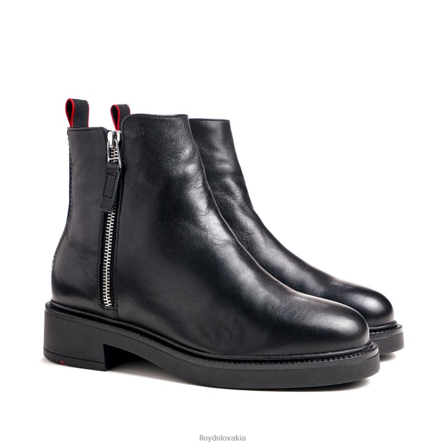 LLOYD módna členková obuv z hladkej kože ženy topánky čierna 6R0JN918