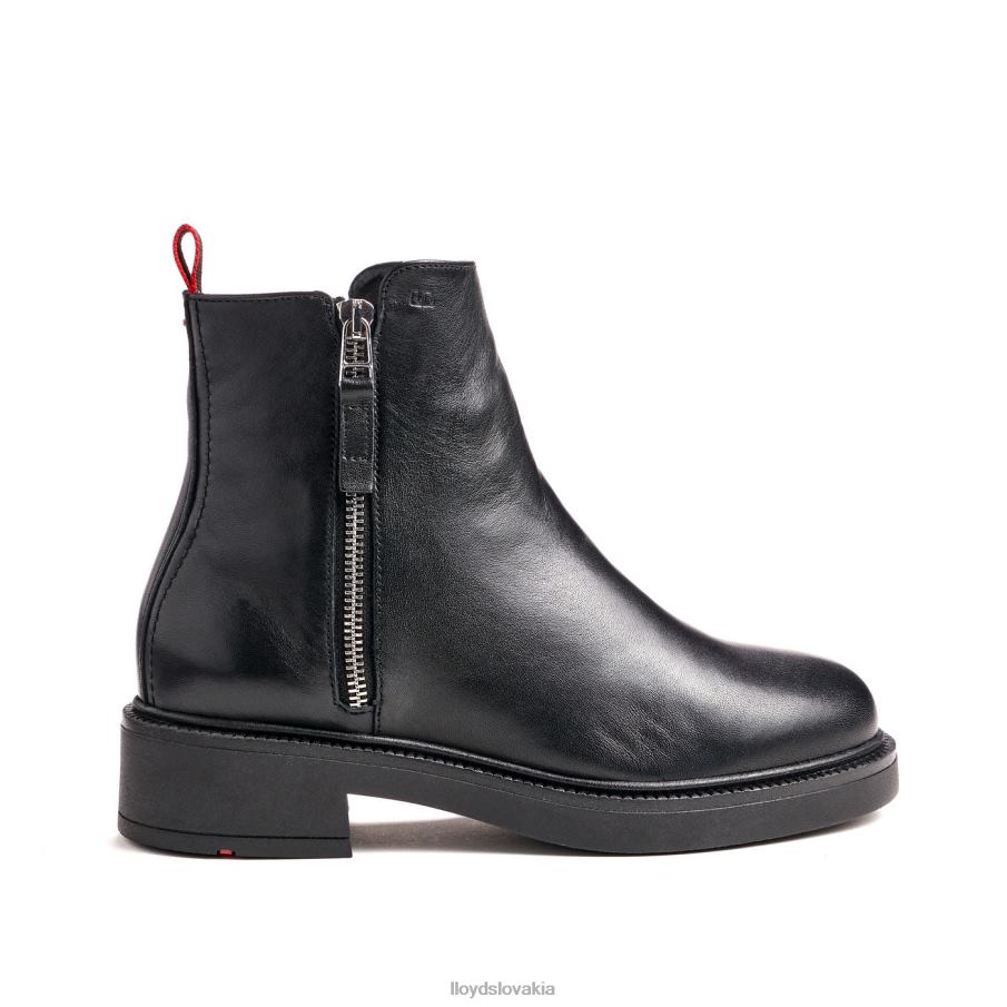 LLOYD módna členková obuv z hladkej kože ženy topánky čierna 6R0JN918