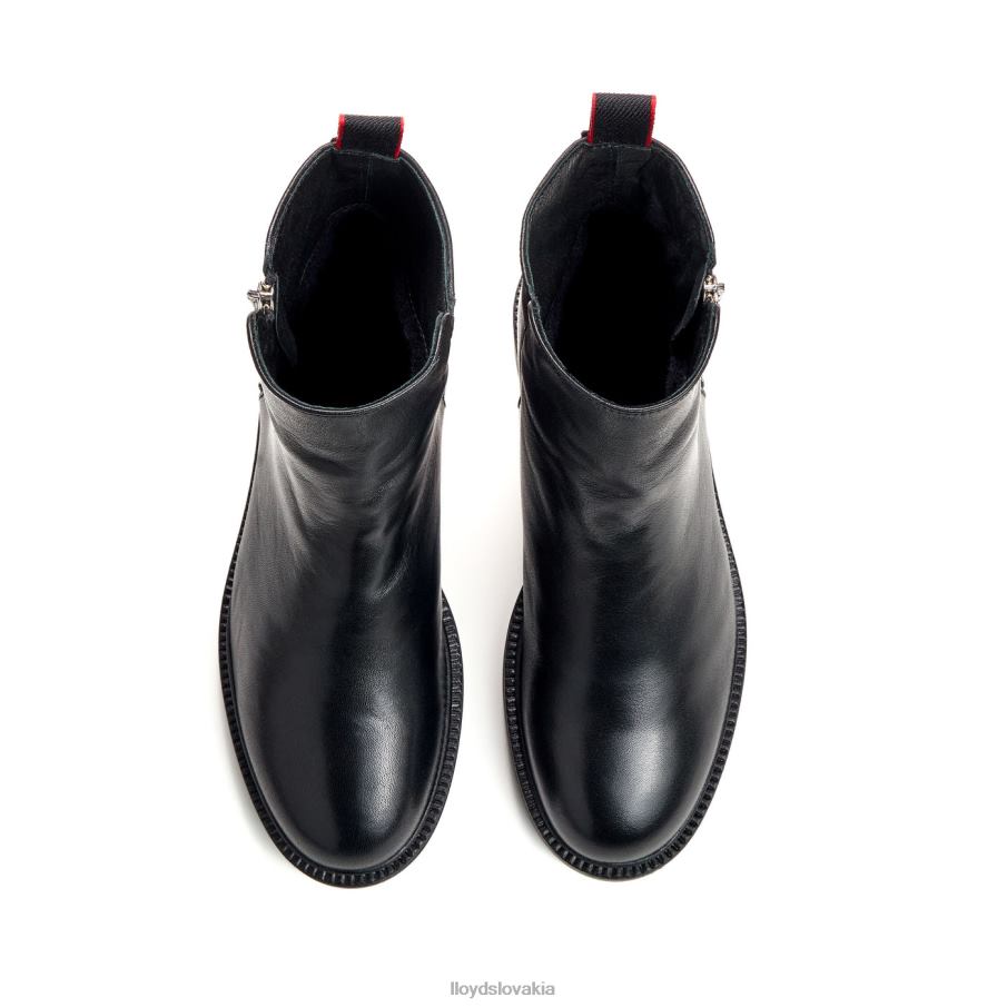 LLOYD módna členková obuv z hladkej kože ženy topánky čierna 6R0JN918