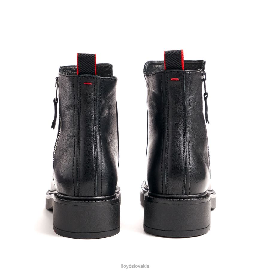 LLOYD módna členková obuv z hladkej kože ženy topánky čierna 6R0JN918