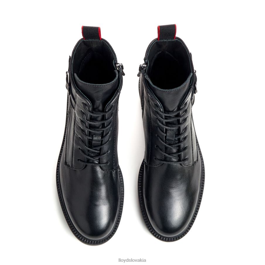 LLOYD módna členková obuv z hladkej kože ženy topánky čierna 6R0JN961