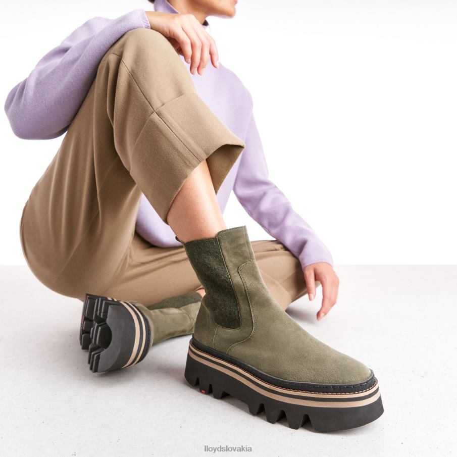 LLOYD nazúvacie členkové čižmy ženy topánky zelená 6R0JN945