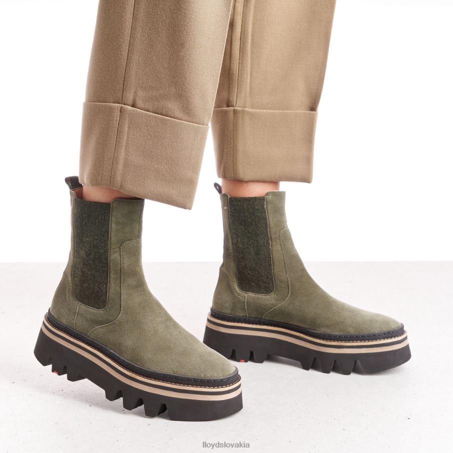 LLOYD nazúvacie členkové čižmy ženy topánky zelená 6R0JN945