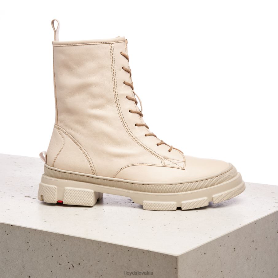 LLOYD šnurovacie členkové čižmy ženy topánky béžová 6R0JN936