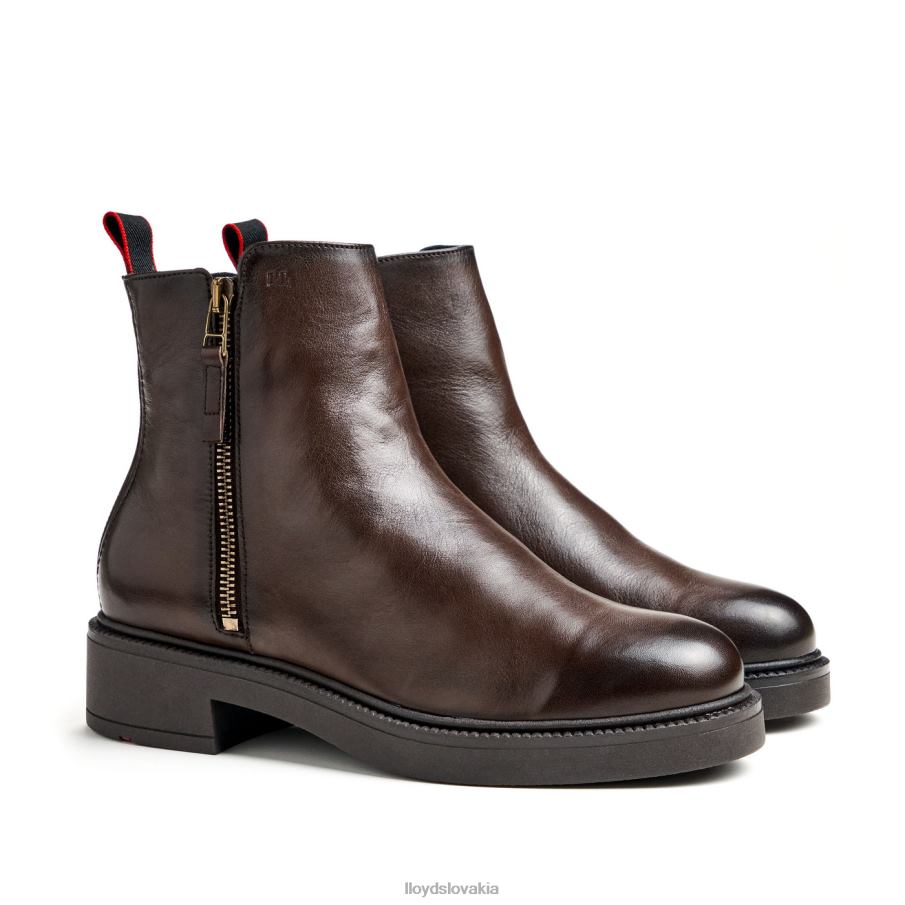 LLOYD športová členková obuv z hladkej kože ženy topánky hnedá 6R0JN896