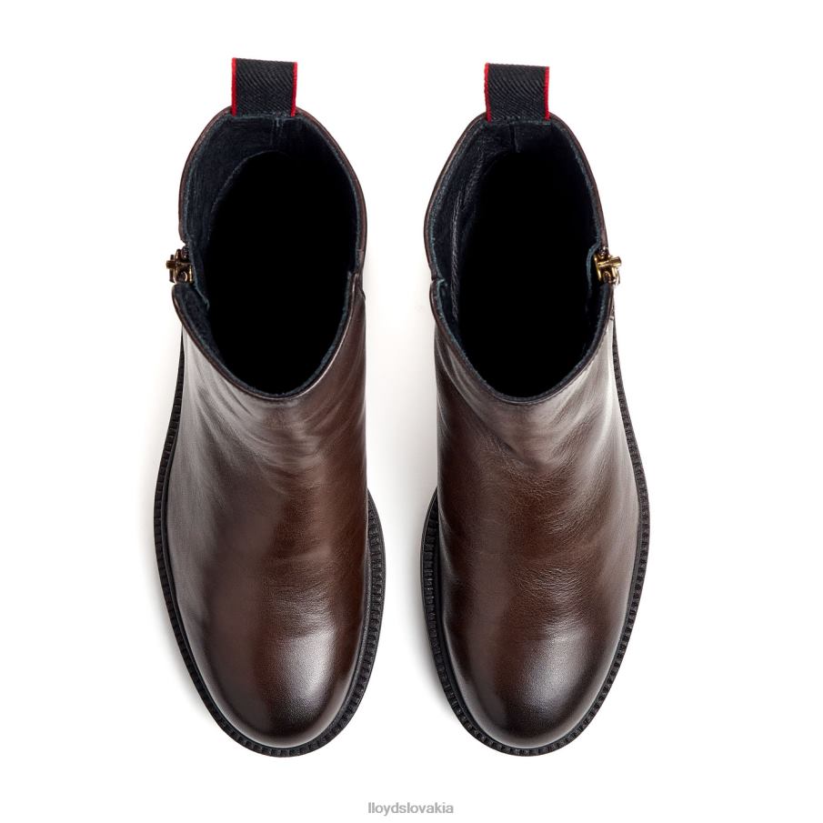 LLOYD športová členková obuv z hladkej kože ženy topánky hnedá 6R0JN896