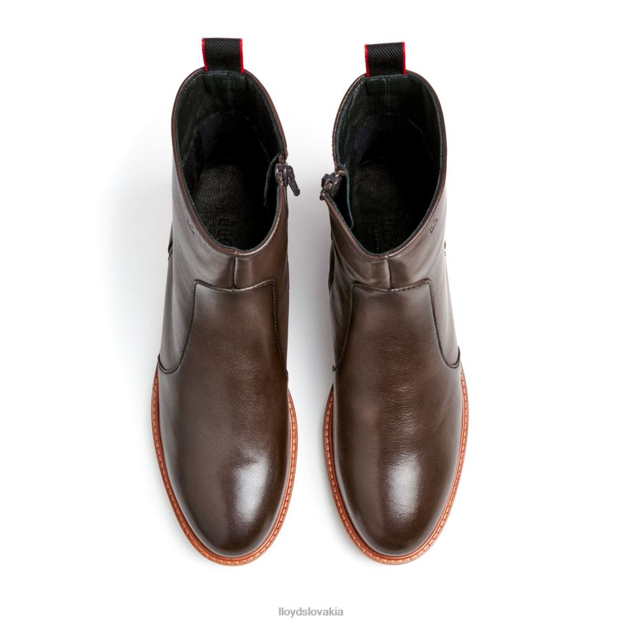 LLOYD športová členková obuv z hladkej kože ženy topánky hnedá 6R0JN902