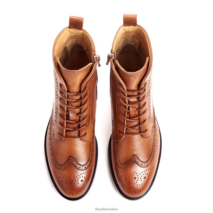 LLOYD športová členková obuv z hladkej kože ženy topánky hnedá 6R0JN909