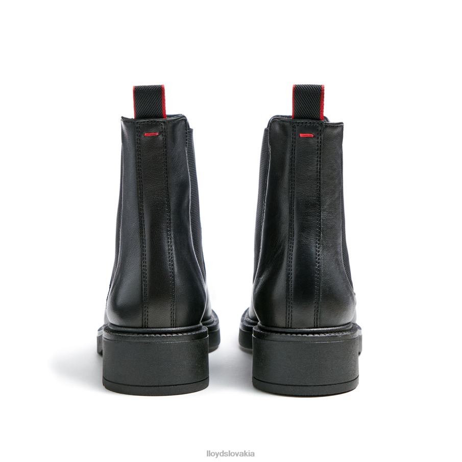 LLOYD športová členková obuv z hladkej kože ženy topánky čierna 6R0JN892