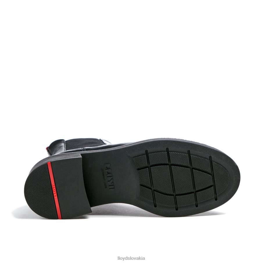 LLOYD športová členková obuv z hladkej kože ženy topánky čierna 6R0JN892